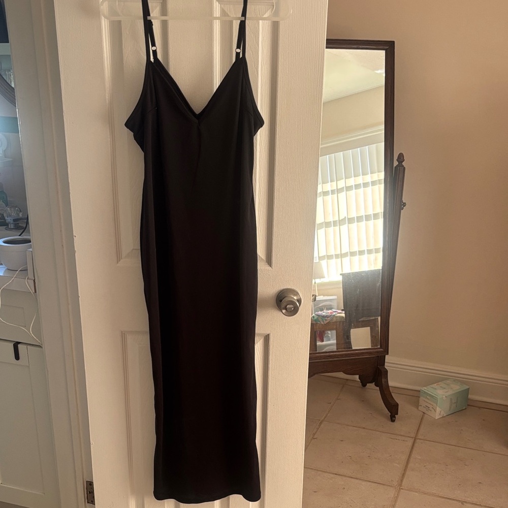 AFRM Classic Black Midi Dress